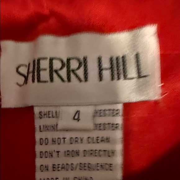 Sherri Hill Red High Low Dress studded shorts for prom - SHORTS Glam - Picture 2 of 16